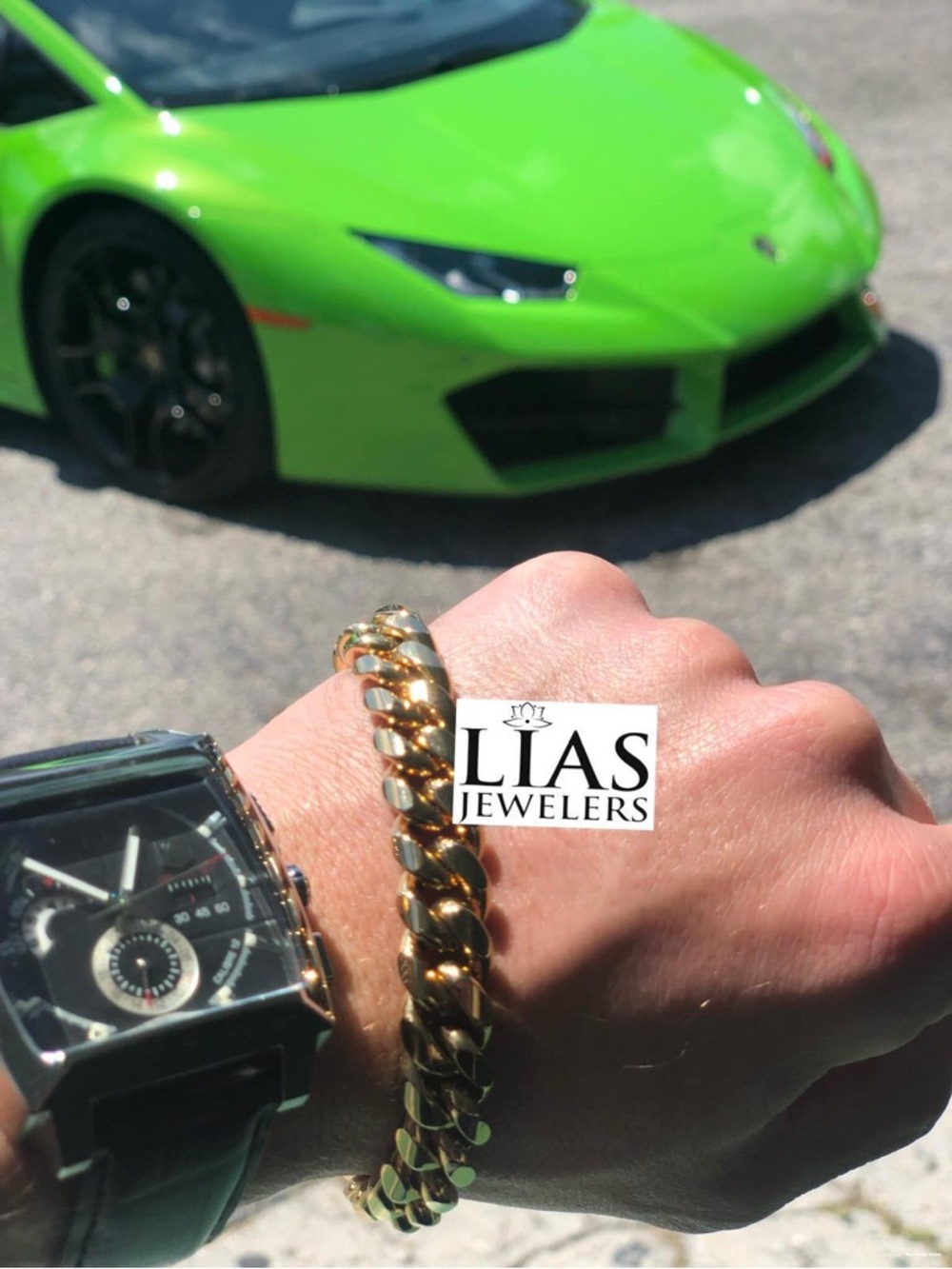 New 18k yellow gold Cuban link chain and bracelet set - Picture 2 of 6